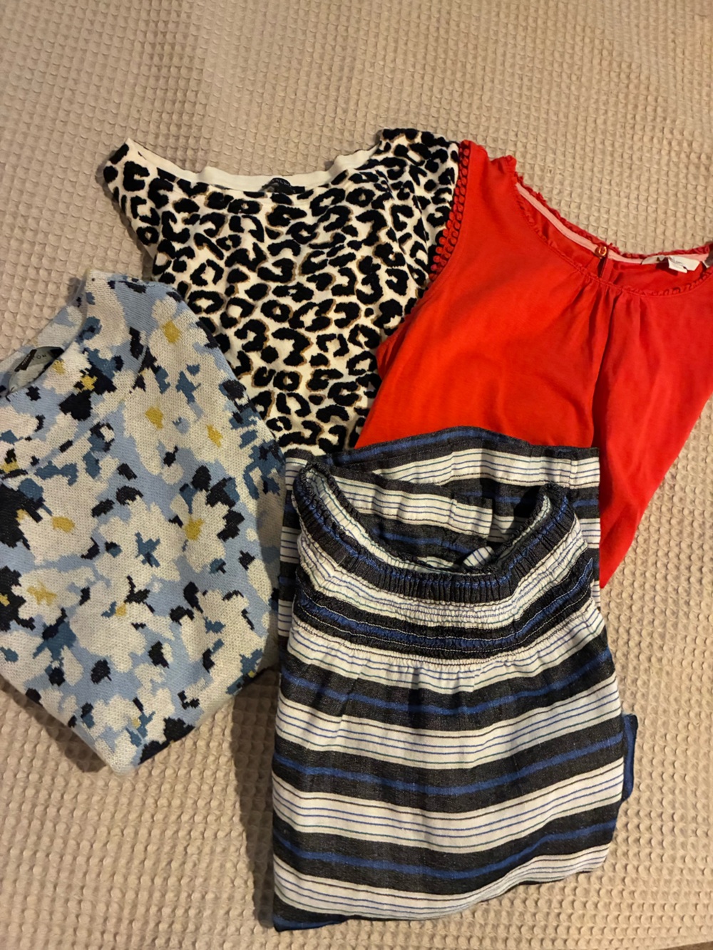 Lot of Four (4) Tops Mixed Brands, Boden, J.Jill, Talbots, Ann Taylor, XS